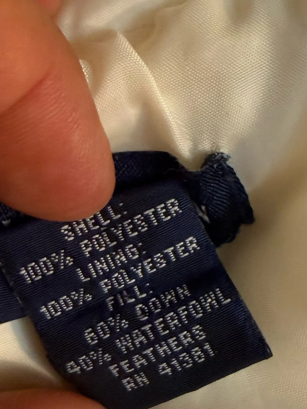 Ralph Lauren White Hooded Puffer Jacket